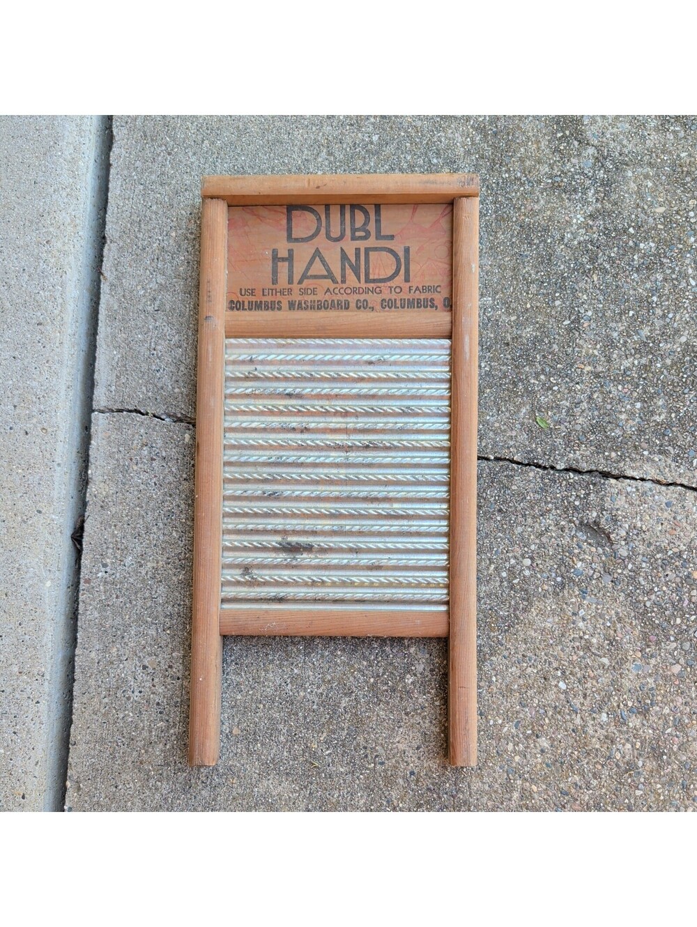 Vintage Dubl Handi Washboard Columbus Ohio Washboard Company